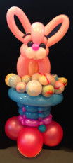 Easter Bunny Basket Balloon Sculpture
