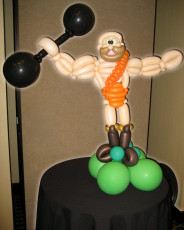 Circus Strongman Balloon Centerpiece