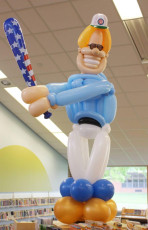 Chicago Cubs Baseball Player Balloon Sculpture