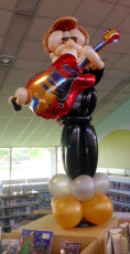 Guitar Playing Balloon Musician Sculpture