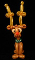 Rudolph the Red Nosed Reindeer Balloon Sculpture