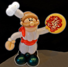Balloon Pizza Chef Balloon Sculpture