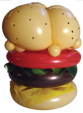 Hamburger Balloon Sculpture