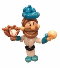 Chicago Cubs Baseball Player Balloon Sculpture