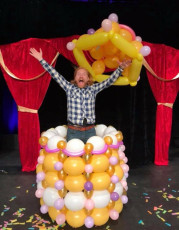 Jump out of the Balloon Birthday Cake!