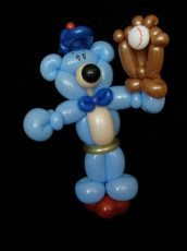 Chicago Cubs Birthday Bear Balloon