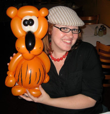 This was a Purr Fect Tiger Balloon Sculpture