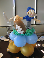 Football Themed Balloon Centerpiece