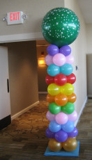 Rainbow Balloon Column